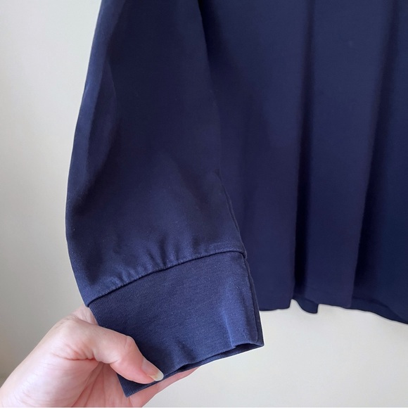 Men’s Polo Ralph Lauren Navy Long Sleeve Tee, Size XL Custom Slim Fit - Picture 5 of 8